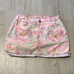 Levi's Pink and Green Floral Kids Skirt